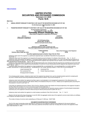 Thumbnail Kennedy Wilson 10-K Annual Report 2023