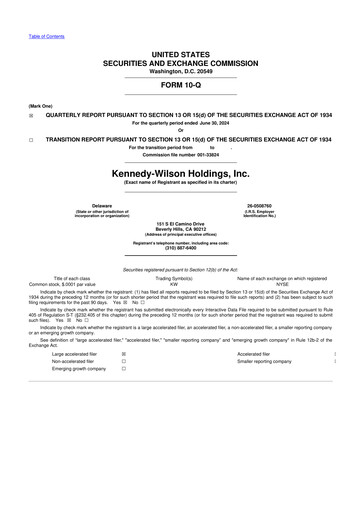 Thumbnail Kennedy Wilson 10-Q Quarterly Report FY2024 