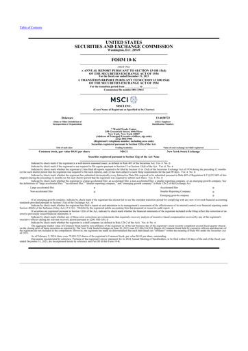 Thumbnail MSCI 10-K Annual Report 2023