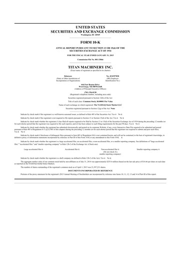 Thumbnail Titan Machinery 10-K Annual Report 2015