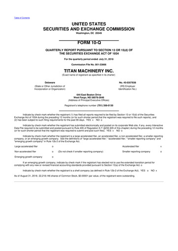 Thumbnail Titan Machinery 10-Q Quarterly Report FY2019 