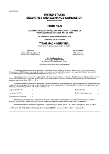 Thumbnail Titan Machinery 10-Q Quarterly Report FY2019 