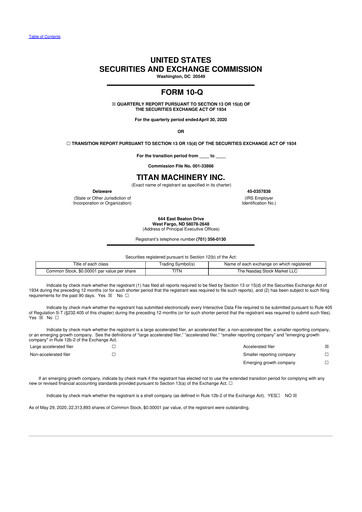 Thumbnail Titan Machinery 10-Q Quarterly Report FY2021 