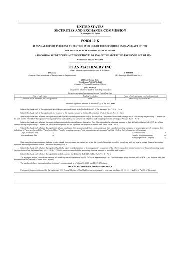 Thumbnail Titan Machinery 10-K Annual Report 2022