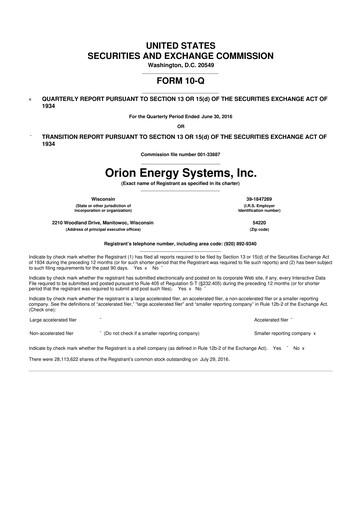 Thumbnail Orion Energy Systems
 10-Q Quarterly Report FY2017 
