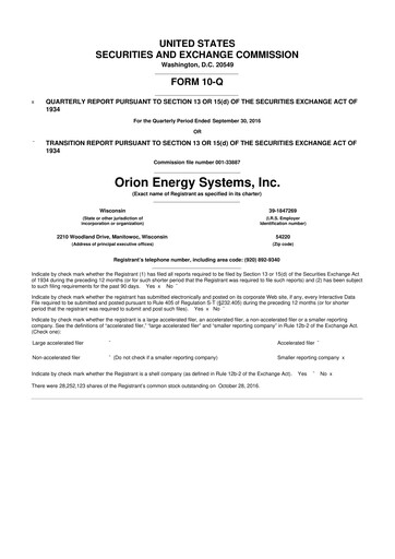 Thumbnail Orion Energy Systems
 10-Q Quarterly Report FY2017 