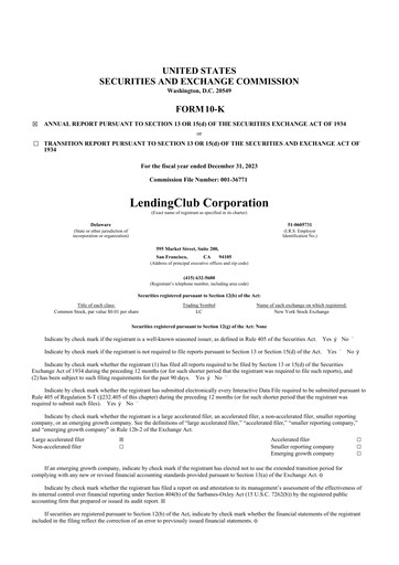 Thumbnail LendingClub
 10-K Annual Report 2023