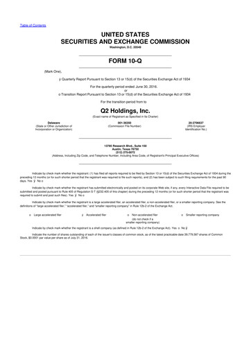 Thumbnail Q2 10-Q Quarterly Report FY2016 