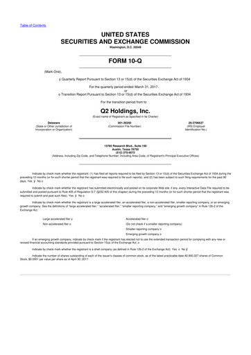 Thumbnail Q2 10-Q Quarterly Report FY2017 