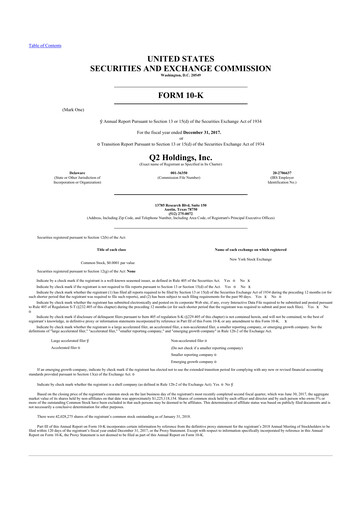 Thumbnail Q2 10-K Annual Report 2017