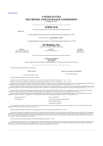 Thumbnail Q2 10-K Annual Report 2018