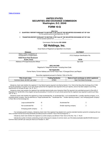 Thumbnail Q2 10-Q Quarterly Report FY2021 