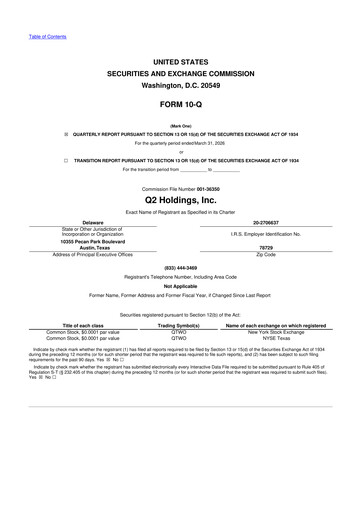 Thumbnail Q2 10-Q Quarterly Report FY 