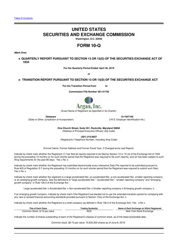 Thumbnail Argan 10-Q Quarterly Report FY2020 