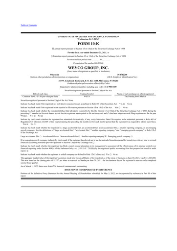 Thumbnail Weyco Group 10-K Annual Report 2020