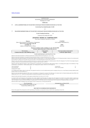 Vorschaubild Journey Medical 10-K Jahresbericht 2021