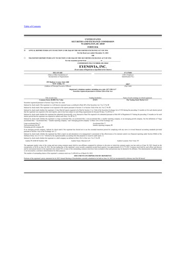 Thumbnail Eyenovia 10-K Annual Report 2021