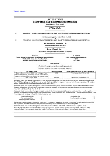 Thumbnail Buzzfeed 10-Q Quarterly Report FY2022 