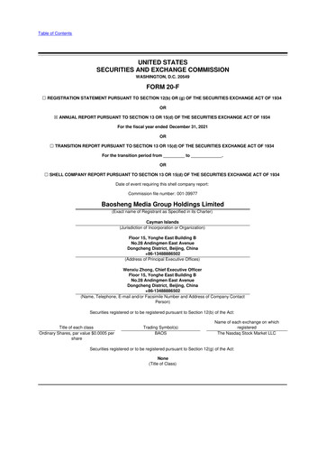 Vorschaubild Baosheng Media Group 20-F Jahresbericht 2020