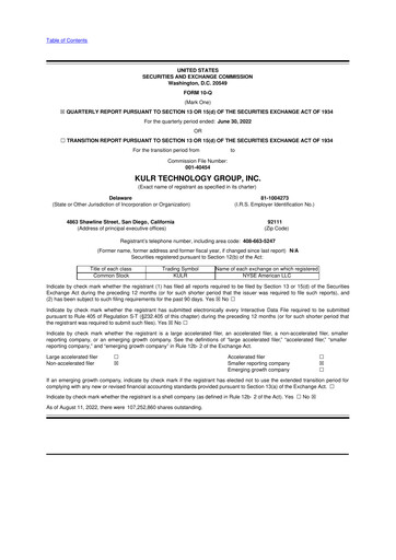 Thumbnail KULR Technology Group 10-Q Quarterly Report FY2022 