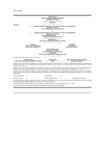 Miniature Knightscope 10-Q Rapport trimestriel 2022 