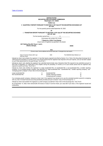 Thumbnail T Stamp Inc. (TrustStamp) 10-Q Quarterly Report FY2022 