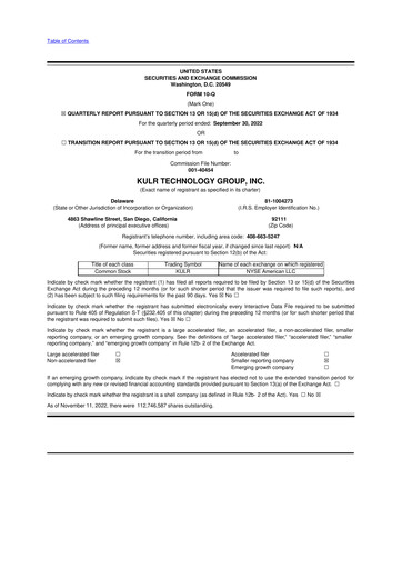Thumbnail KULR Technology Group 10-Q Quarterly Report FY2022 