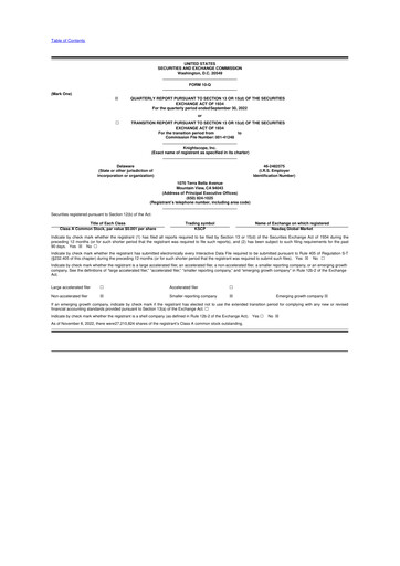 Miniature Knightscope 10-Q Rapport trimestriel 2022 
