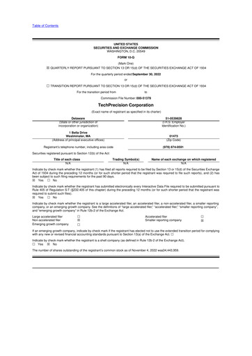 Thumbnail TechPrecision 10-Q Quarterly Report FY2023 