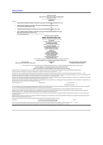 Thumbnail Himax Technologies 20-F Annual Report 2022