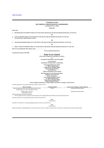 Thumbnail Dada Nexus 20-F Annual Report 2022