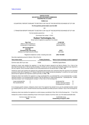 Thumbnail Hudson Technologies 10-Q Quarterly Report FY2023 