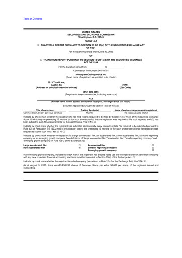 Thumbnail Monogram Orthopaedics 10-Q Quarterly Report FY2023 