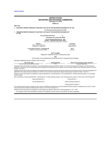 Thumbnail Leap Therapeutics
 10-Q Quarterly Report FY2023 