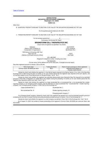 Thumbnail BrainStorm Cell Therapeutics 10-Q Quarterly Report FY2023 