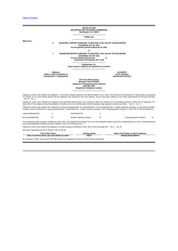 Miniature Knightscope 10-Q Rapport trimestriel 2023 