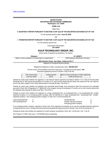 Thumbnail KULR Technology Group 10-Q Quarterly Report FY2023 