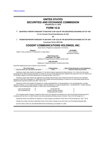 Thumbnail Cogent Communications
 10-Q Quarterly Report FY2023 