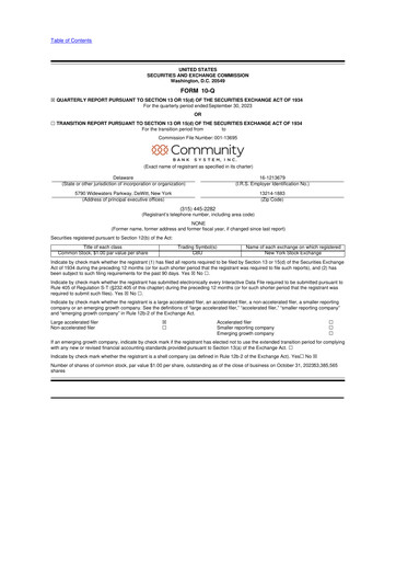 Thumbnail Community Financial System 10-Q Quarterly Report FY2023 