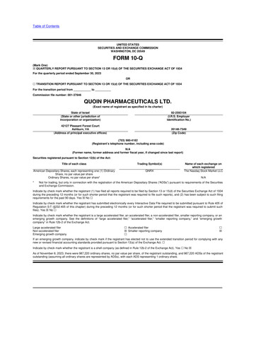 Thumbnail Quoin Pharmaceuticals 10-Q Quarterly Report FY2023 