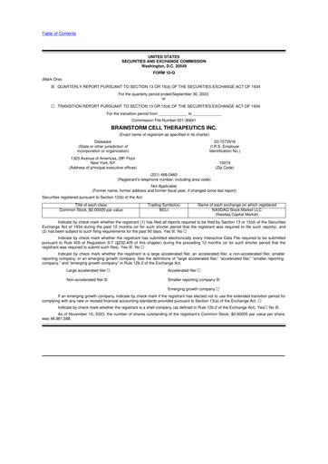 Thumbnail BrainStorm Cell Therapeutics 10-Q Quarterly Report FY2023 