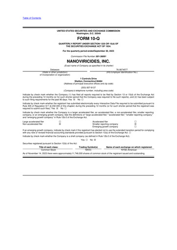 Thumbnail NanoViricides 10-Q Quarterly Report FY2024 
