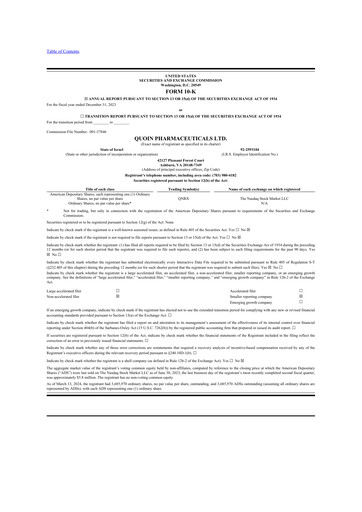 Thumbnail Quoin Pharmaceuticals 10-K Annual Report 2023