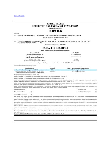 Thumbnail Zura Bio 10-K Annual Report 2023