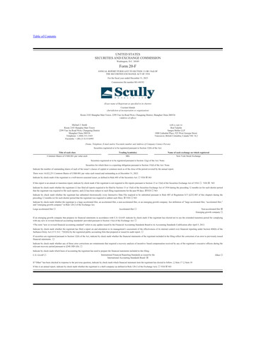 Thumbnail Scully Royalty 20-F Annual Report 2023