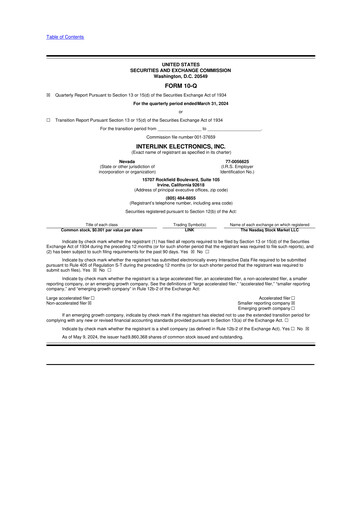 Thumbnail Interlink Electronics 10-Q Quarterly Report FY2024 