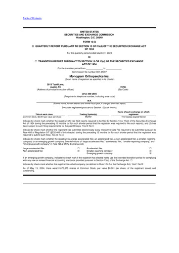 Thumbnail Monogram Orthopaedics 10-Q Quarterly Report FY2024 