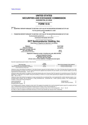 Thumbnail GCT Semiconductor 10-Q Quarterly Report FY2024 