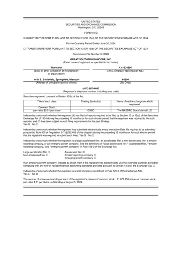 Thumbnail Great Southern Bancorp 10-Q Quarterly Report FY2024 
