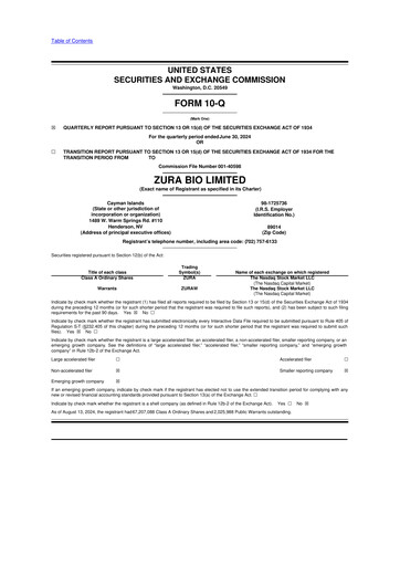 Thumbnail Zura Bio 10-Q Quarterly Report FY2024 